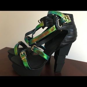 Jennifer Chou Iridescent Block heels